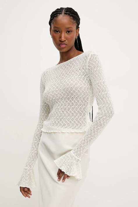 Μπλουζάκι Answear.LAB χρώμα: μπεζ