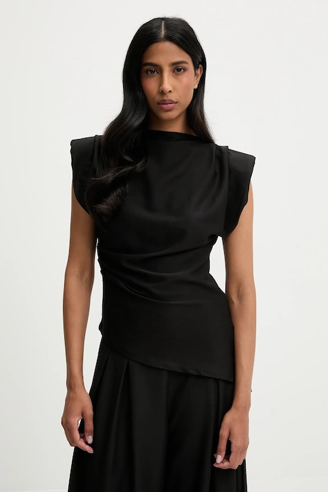 Блузка Answear.LAB цвет чёрный однотонная
