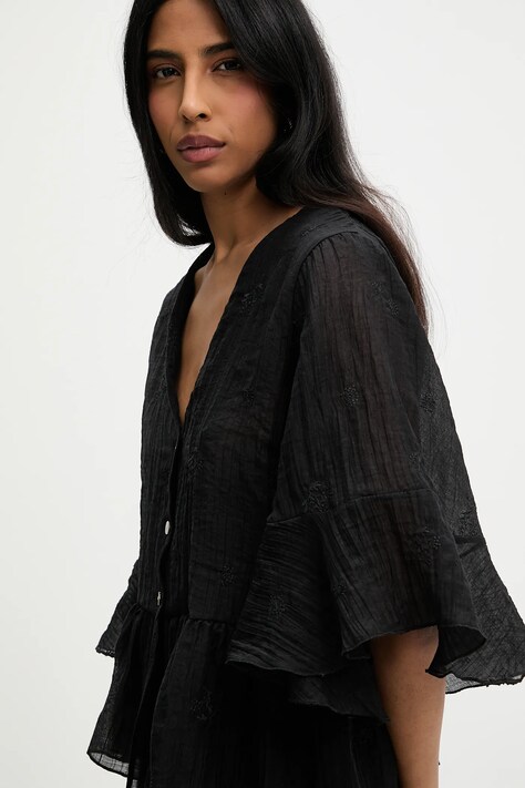 Answear Lab bluza culoarea negru, neted