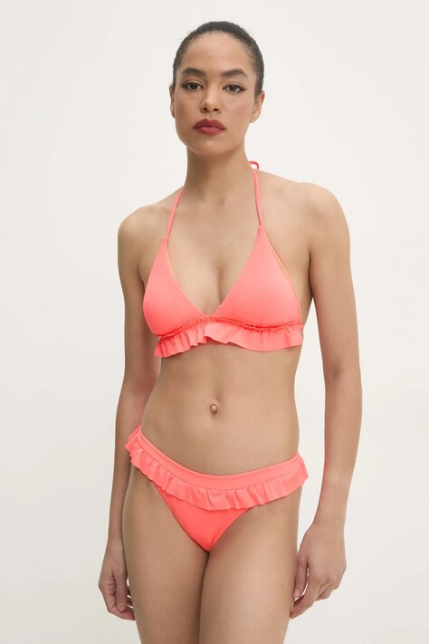 Answear Lab sutien de baie culoarea portocaliu, cupa usor rigidizata