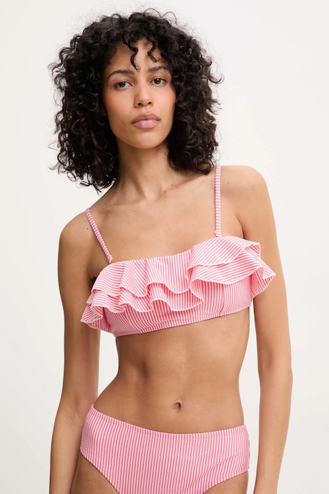 Answear Lab sutien de baie culoarea roz, cupa usor rigidizata