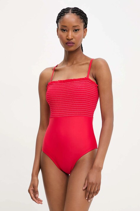 Answear Lab costum de baie dintr-o bucată culoarea rosu, cupa usor rigidizata