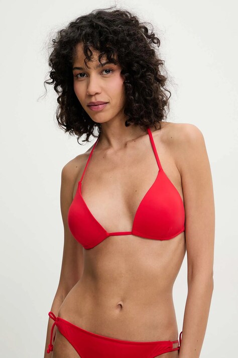 Answear Lab sutien de baie culoarea rosu, cupa usor rigidizata