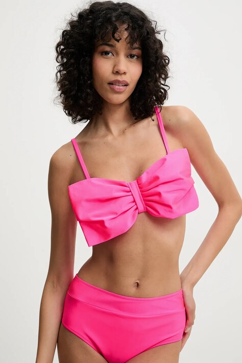 Answear Lab sutien de baie culoarea roz, cupa usor rigidizata