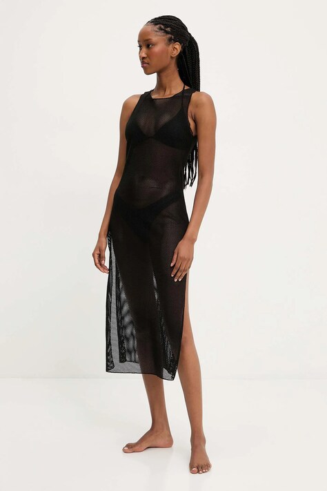 Answear Lab costum de baie din două piese culoarea negru, cupa usor rigidizata