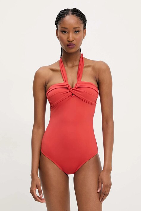 Answear Lab costum de baie dintr-o bucată culoarea portocaliu, cupa usor rigidizata