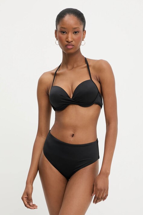 Answear Lab costum de baie din două piese culoarea negru, cupa rigidizata