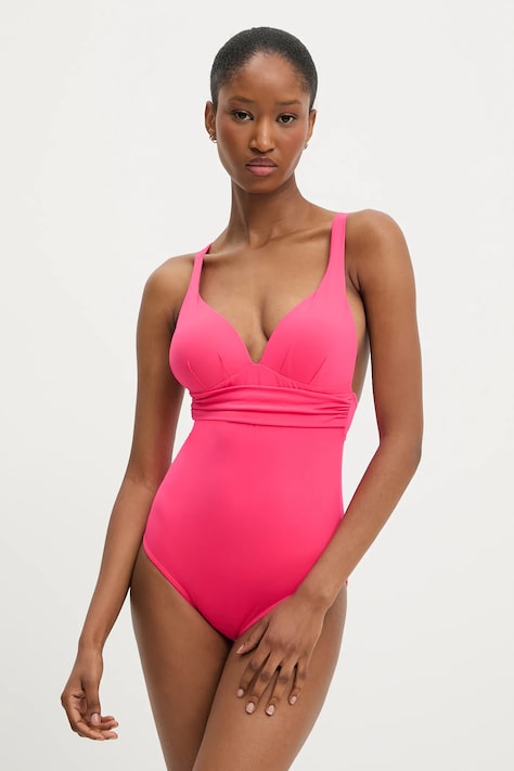 Answear Lab costum de baie dintr-o bucată culoarea portocaliu, cupa rigidizata