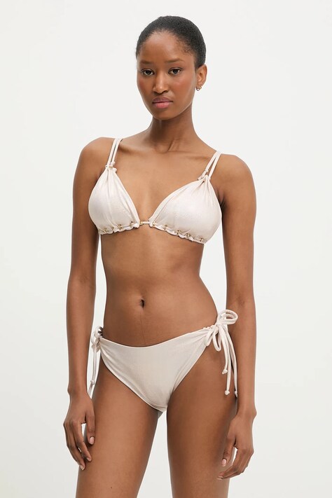 Answear Lab costum de baie din două piese culoarea bej, cupa usor rigidizata