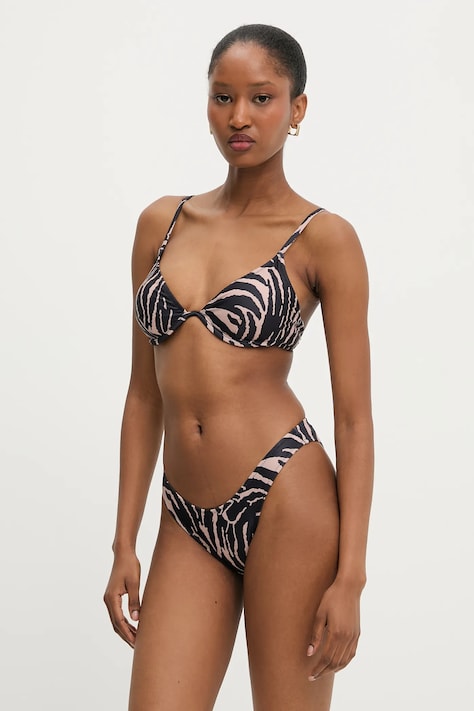 Answear Lab costum de baie din două piese culoarea negru, cupa usor rigidizata