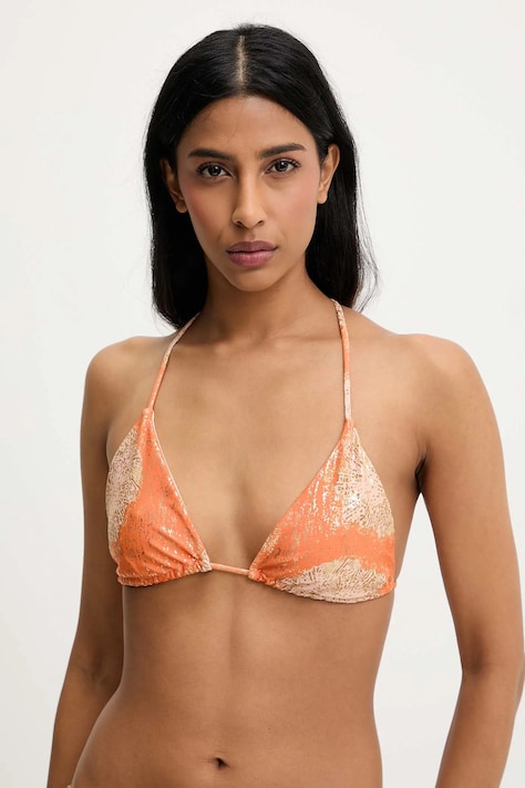 Answear Lab sutien de baie culoarea portocaliu, cupa moale