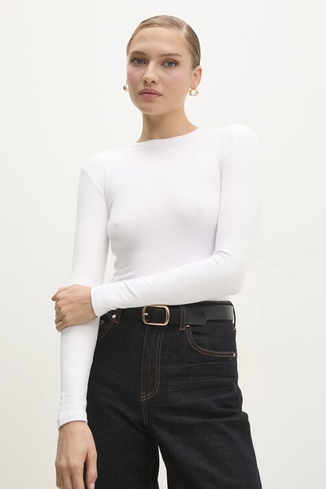 Longsleeve Answear.LAB χρώμα: άσπρο
