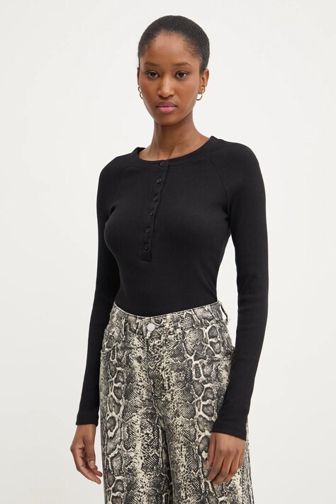 Majica dugih rukava Answear.LAB za žene, boja: crna