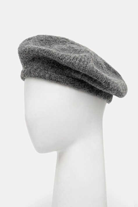 Vlněný baret Answear.LAB šedá barva, vlněný
