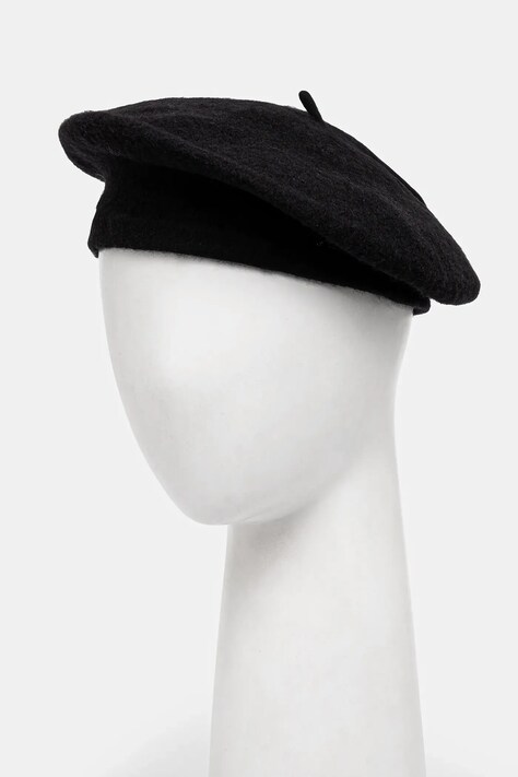 Вовняний берет Answear.LAB колір чорний вовна
