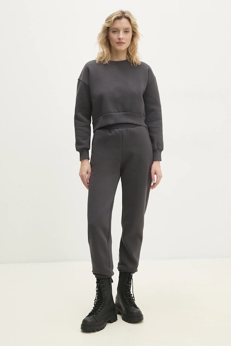 Answear Lab compleu femei, culoarea gri