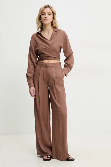 Answear Lab compleu femei, culoarea maro