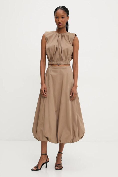 Μπλούζα και φούστα Answear.LAB χρώμα: μπεζ