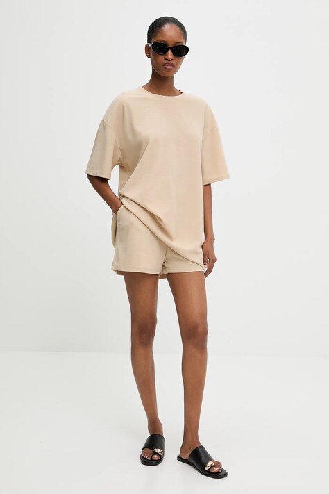 Tričko a šortky Answear.LAB béžová barva