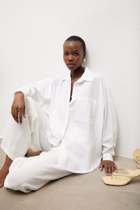 Πουκάμισο Answear.LAB χρώμα: άσπρο