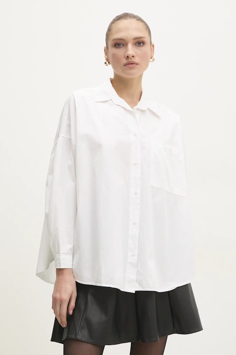 Рубашка Answear.LAB женская цвет белый relaxed классический воротник