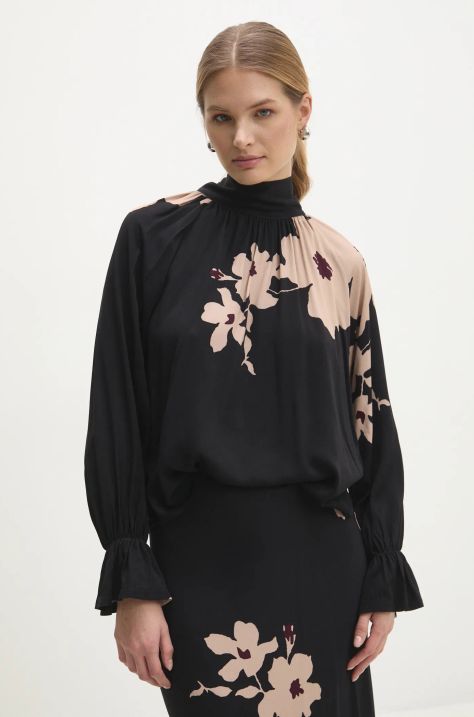 Блуза Answear.LAB в черно с десен