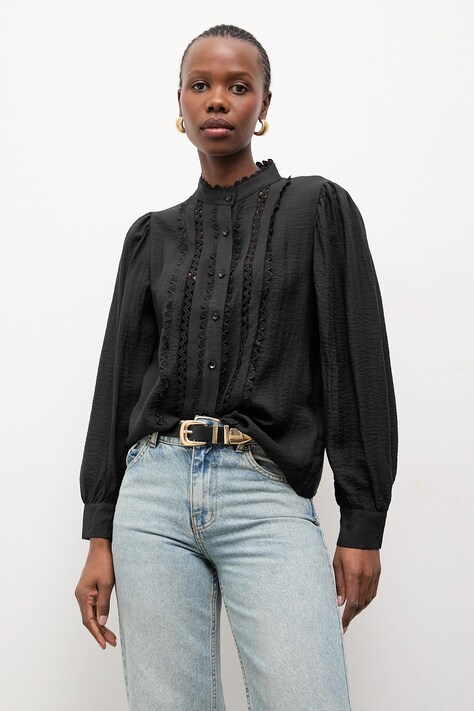 Answear.LAB koszula damska kolor czarny regular