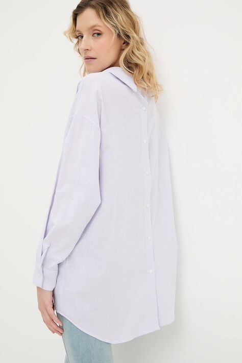 Answear Lab camasa de in culoarea violet, cu guler clasic, relaxed
