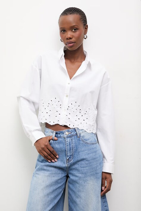 Košile Answear.LAB dámská, bílá barva, relaxed, s klasickým límcem