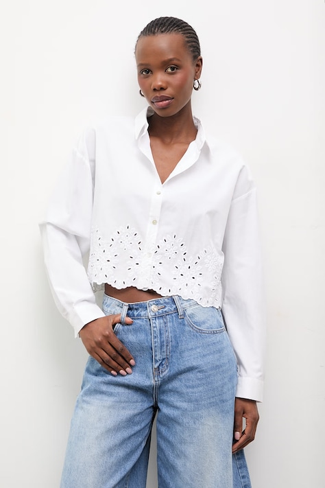 Košile Answear.LAB dámská, bílá barva, relaxed, s klasickým límcem