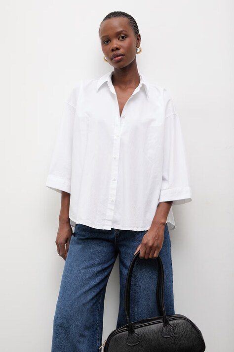 Answear.LAB camicia in cotone donna colore bianco