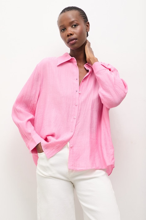 Košeľa Answear.LAB ružová farba, voľný strih, s klasickým golierom