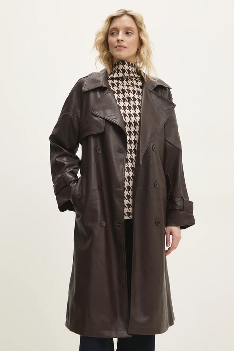 Παλτό Answear.LAB χρώμα: καφέ