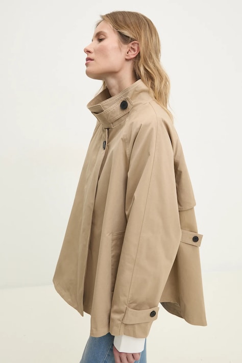 Bunda Answear.LAB dámska, hnedá farba, prechodná