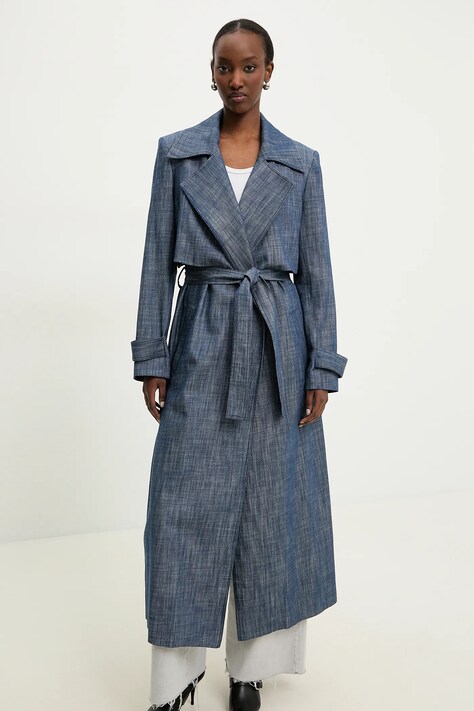 Answear Lab trenci din denim femei, de tranzitie, desfacut