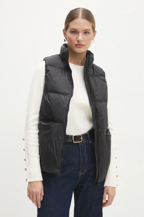 Елек Answear.LAB дамски в черно зимен модел