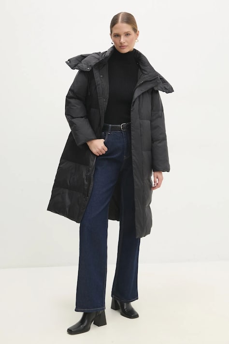 Пухено яке Answear.LAB в черно зимен модел