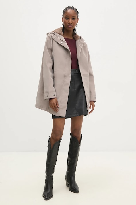 Μπουφάν Answear.LAB χρώμα: καφέ