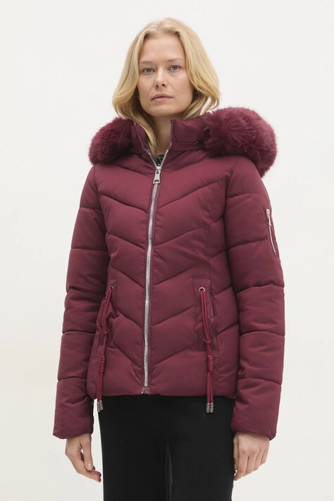 Answear Lab geaca femei, culoarea bordo, de iarna