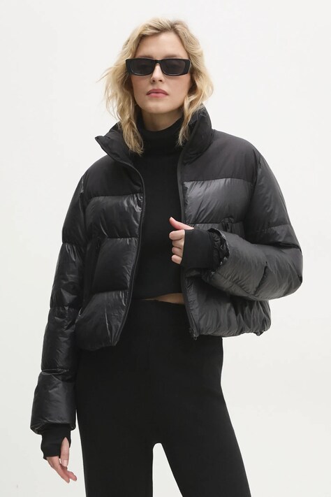 Answear Lab geaca femei, culoarea negru, de iarna, oversize