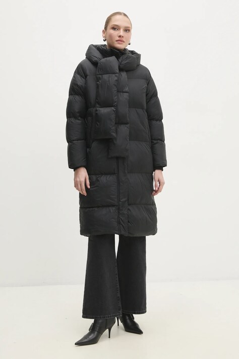 Answear Lab geaca femei, culoarea negru, de iarna, oversize