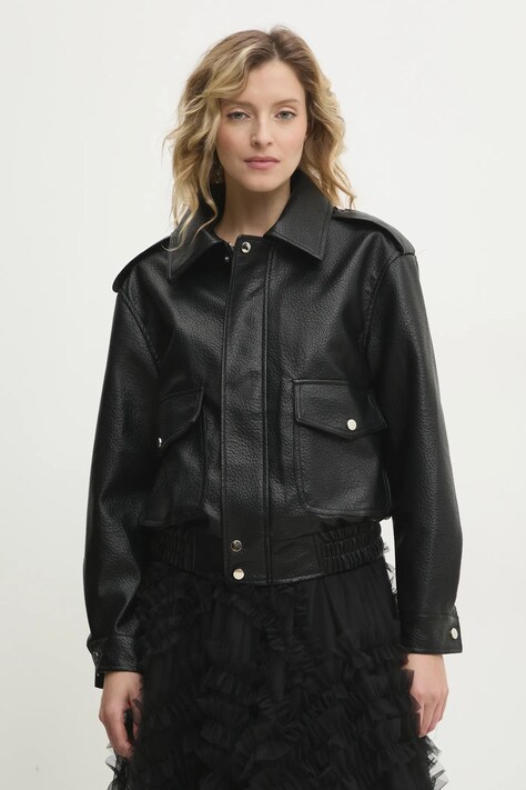 Answear Lab geaca culoarea negru, de tranzitie
