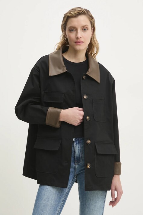Answear Lab geaca culoarea negru, de tranzitie