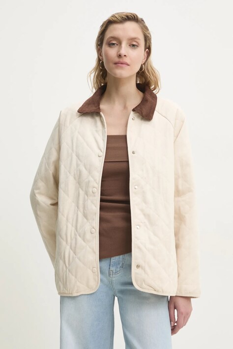 Answear Lab geaca culoarea bej, de tranzitie