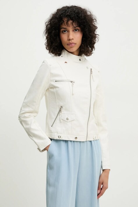 Answear Lab geaca ramones culoarea alb, de tranzitie
