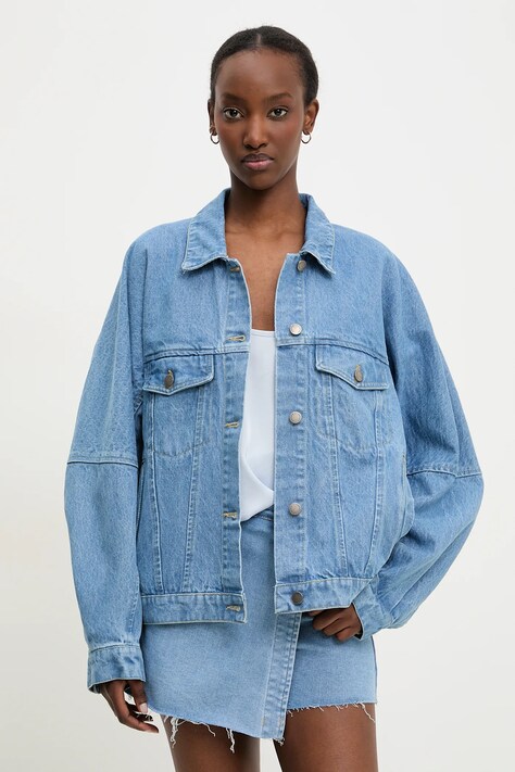Džínová bunda Answear.LAB modrá barva, přechodná, oversize