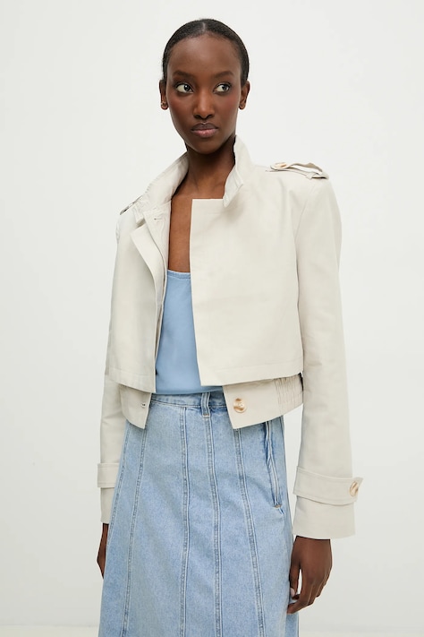Answear Lab geaca culoarea bej, de tranzitie