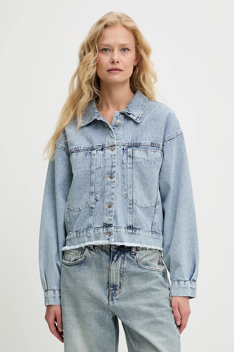 Answear Lab geaca jeans de tranzitie, oversize