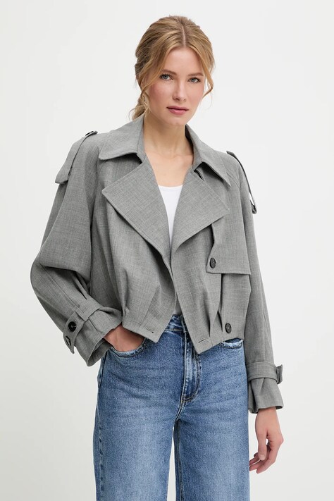 Bunda Answear.LAB šedá barva