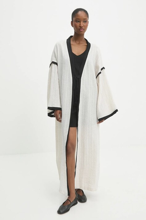 Kimono Answear Lab bílá barva, bez zapínání